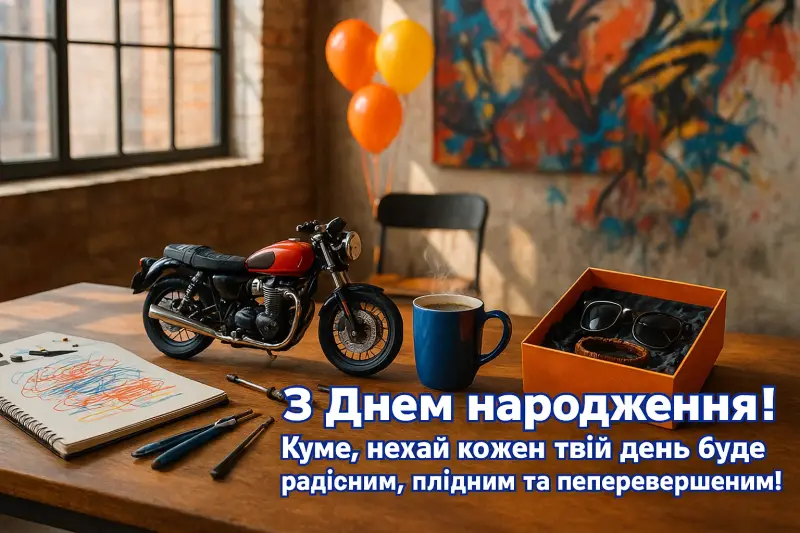 Дружні привітання з днем народження кума