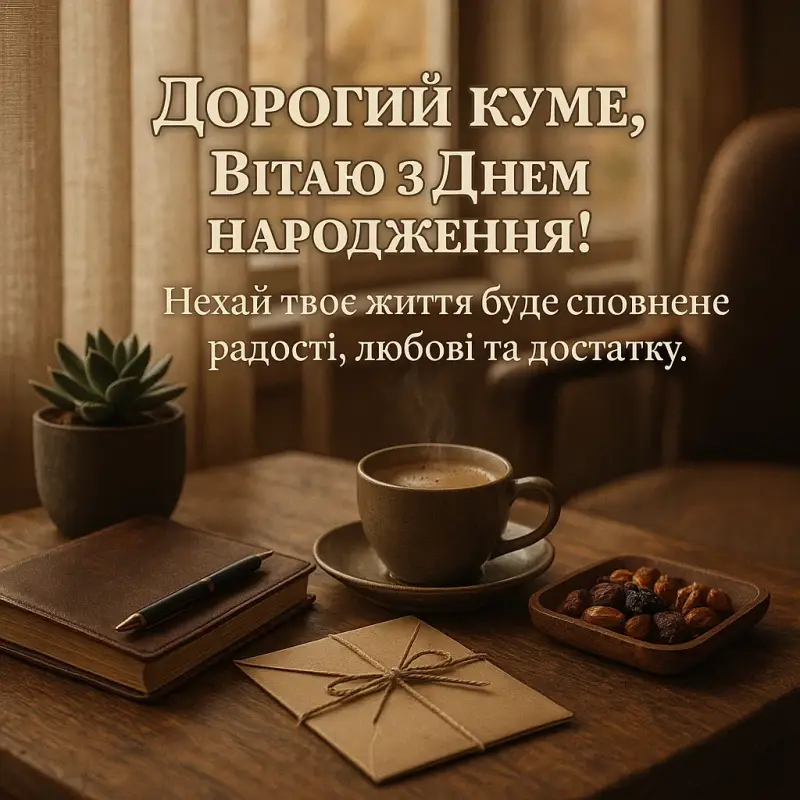 Дружні привітання з днем народження кума