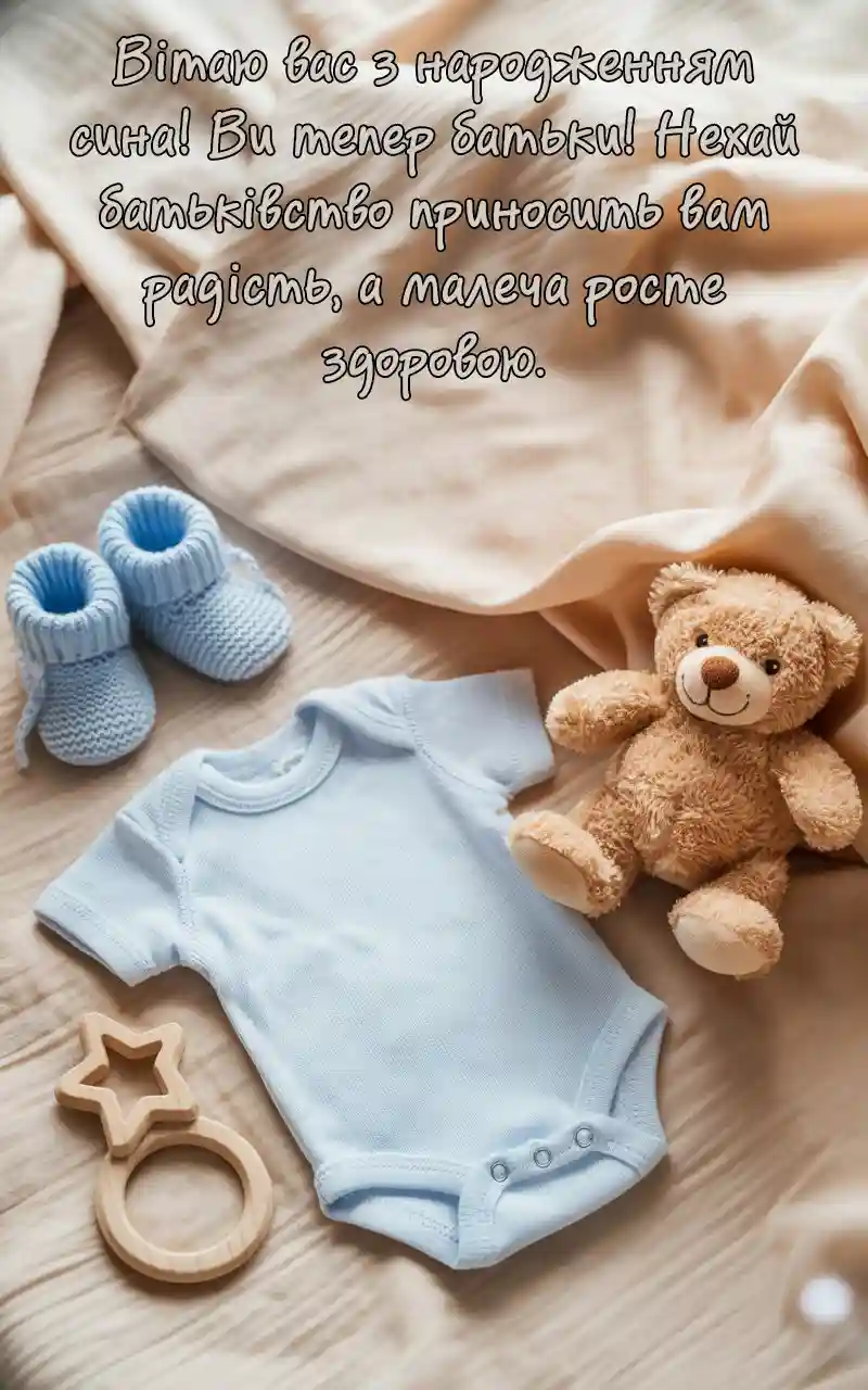 Привітання з народженням сина