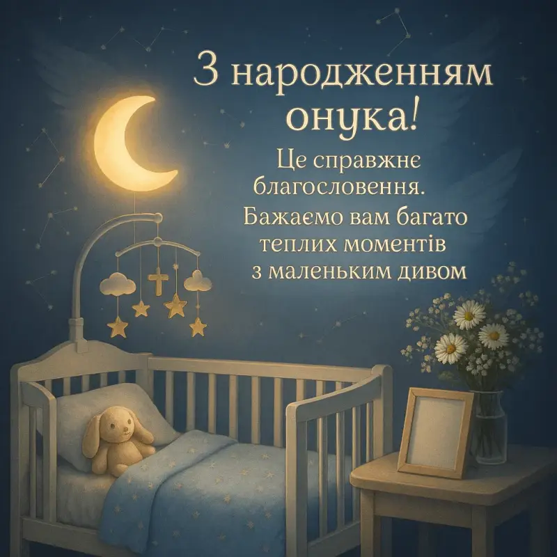 Привітання для дідуся і бабусі з народженням онука
