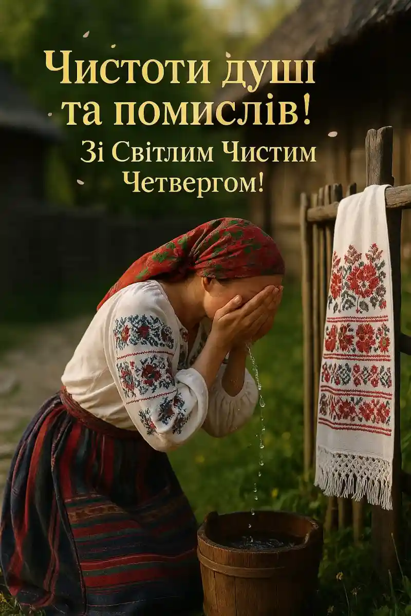 Листівки та привітання з чистим четвергом