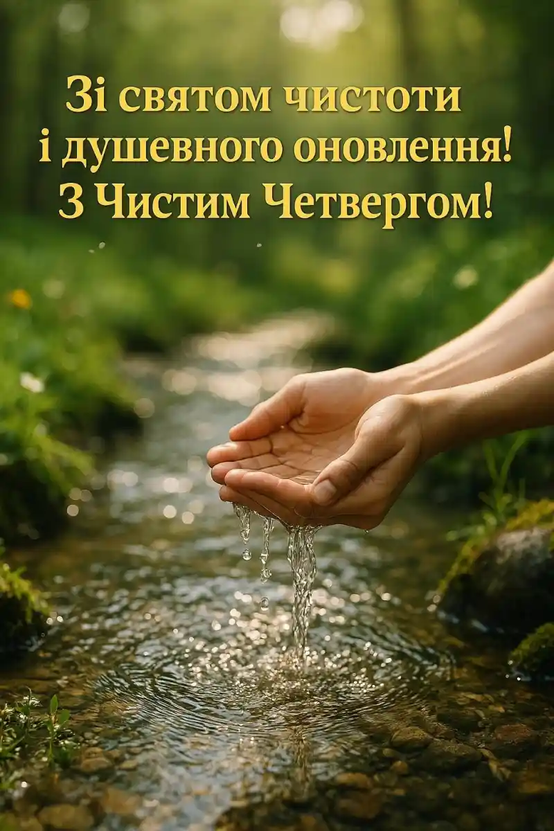 Листівки та привітання з чистим четвергом