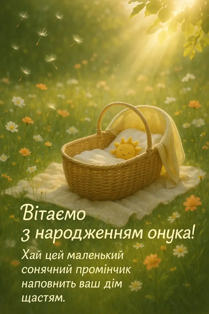 Привітання для дідуся і бабусі з народженням онука