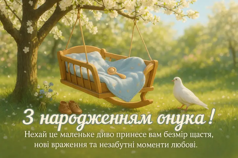 Привітання для дідуся і бабусі з народженням онука