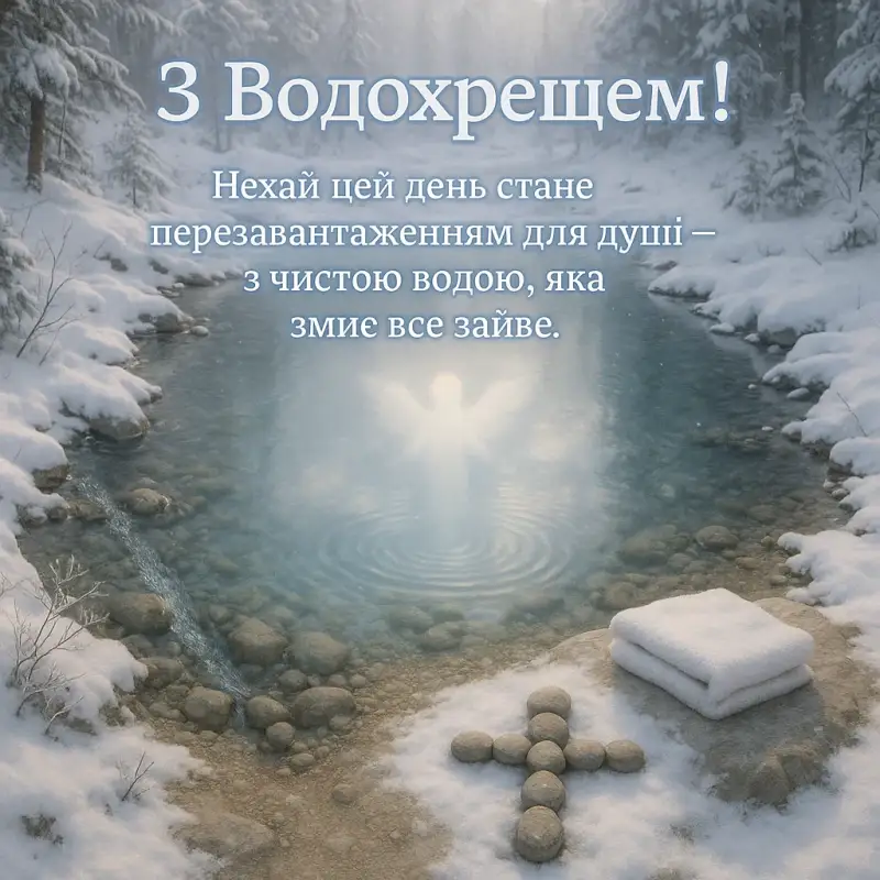 Привітання з Хрещенням Господнім в картинках