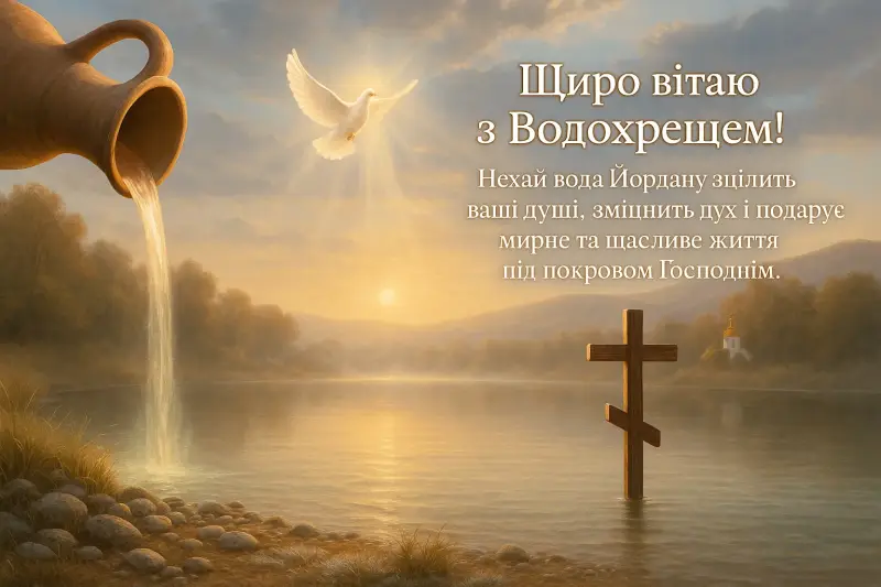 Привітання з Хрещенням Господнім в картинках