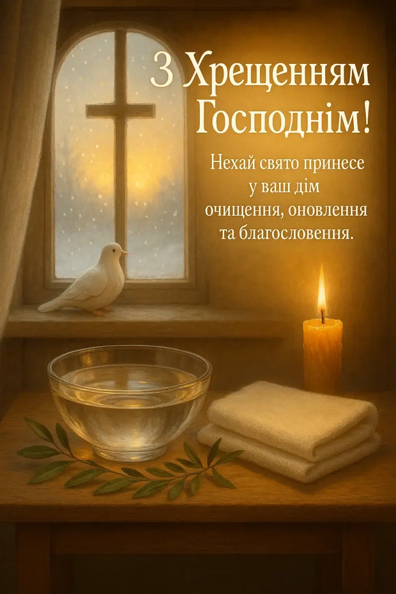 Привітання з Хрещенням Господнім в картинках