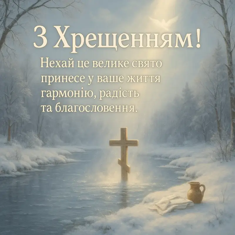 Привітання з Хрещенням Господнім в картинках