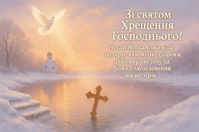 Привітання з Хрещенням Господнім в картинках