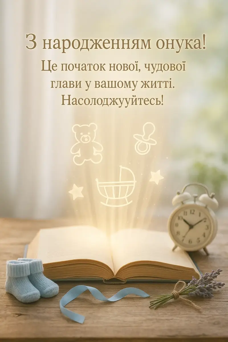 Привітання для дідуся і бабусі з народженням онука