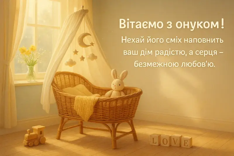 Привітання для дідуся і бабусі з народженням онука