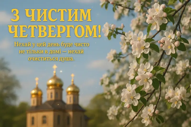 Листівки та привітання з чистим четвергом