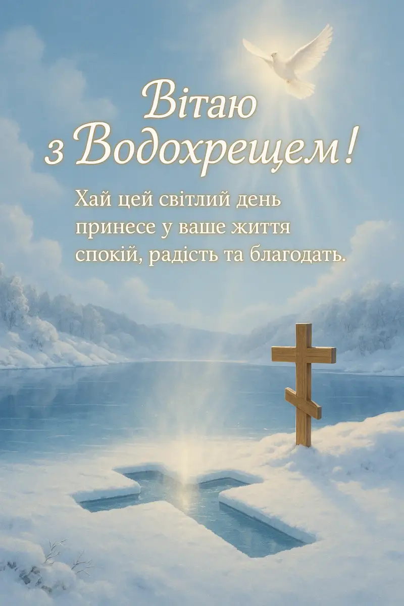 Привітання з Хрещенням Господнім в картинках