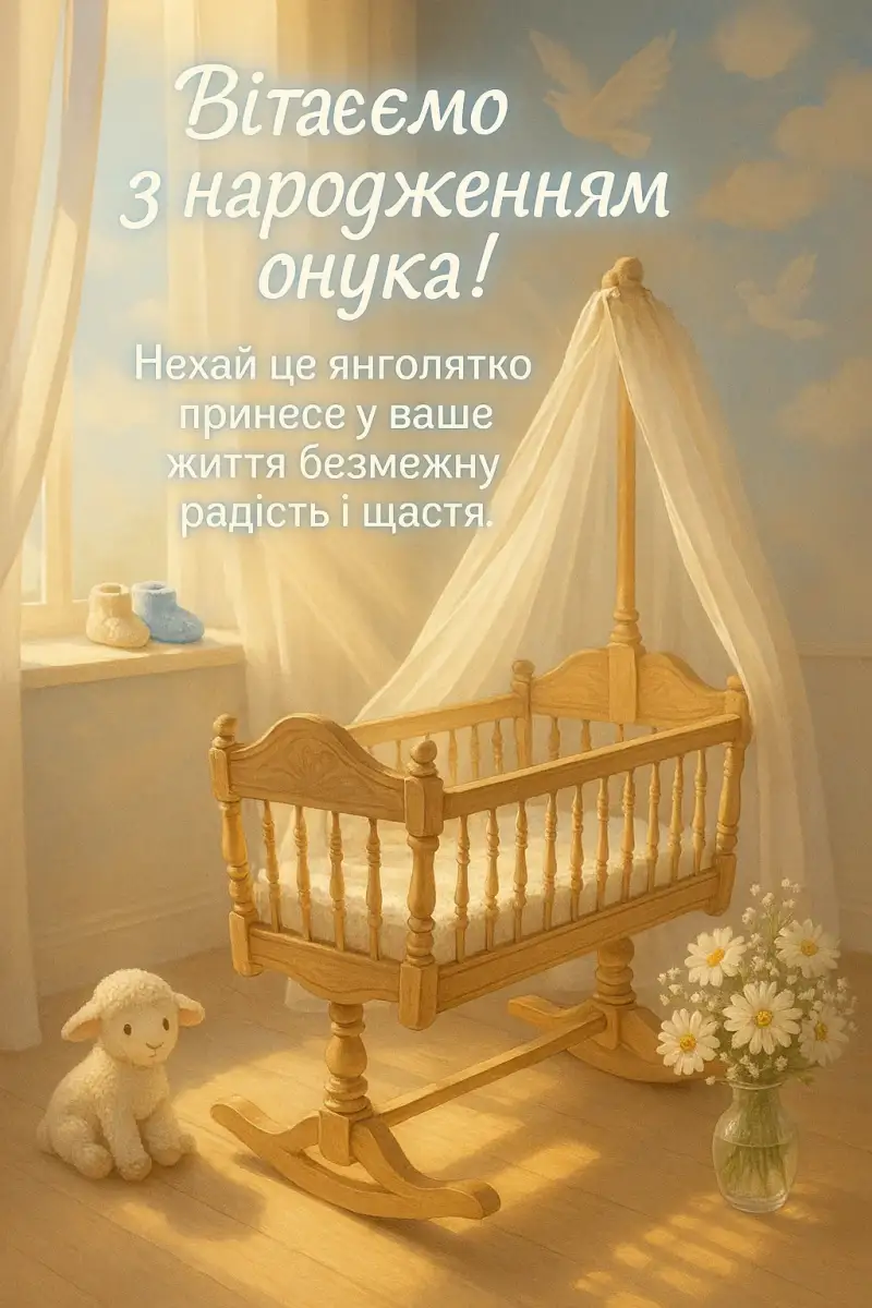 Привітання для дідуся і бабусі з народженням онука