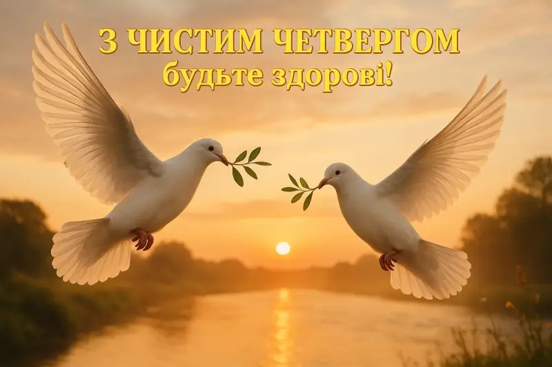 Листівки та привітання з чистим четвергом