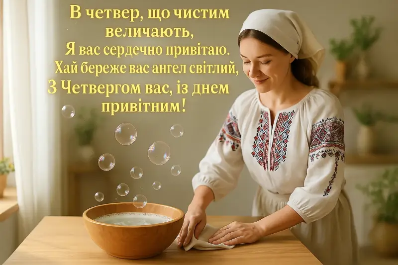 Листівки та привітання з чистим четвергом