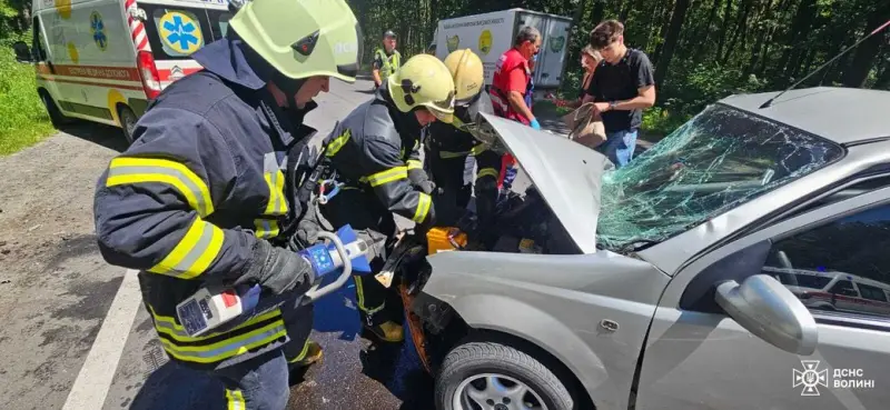 П’ятеро постраждалих унаслідок зіткнення легковика з мікроавтобусом на Волині